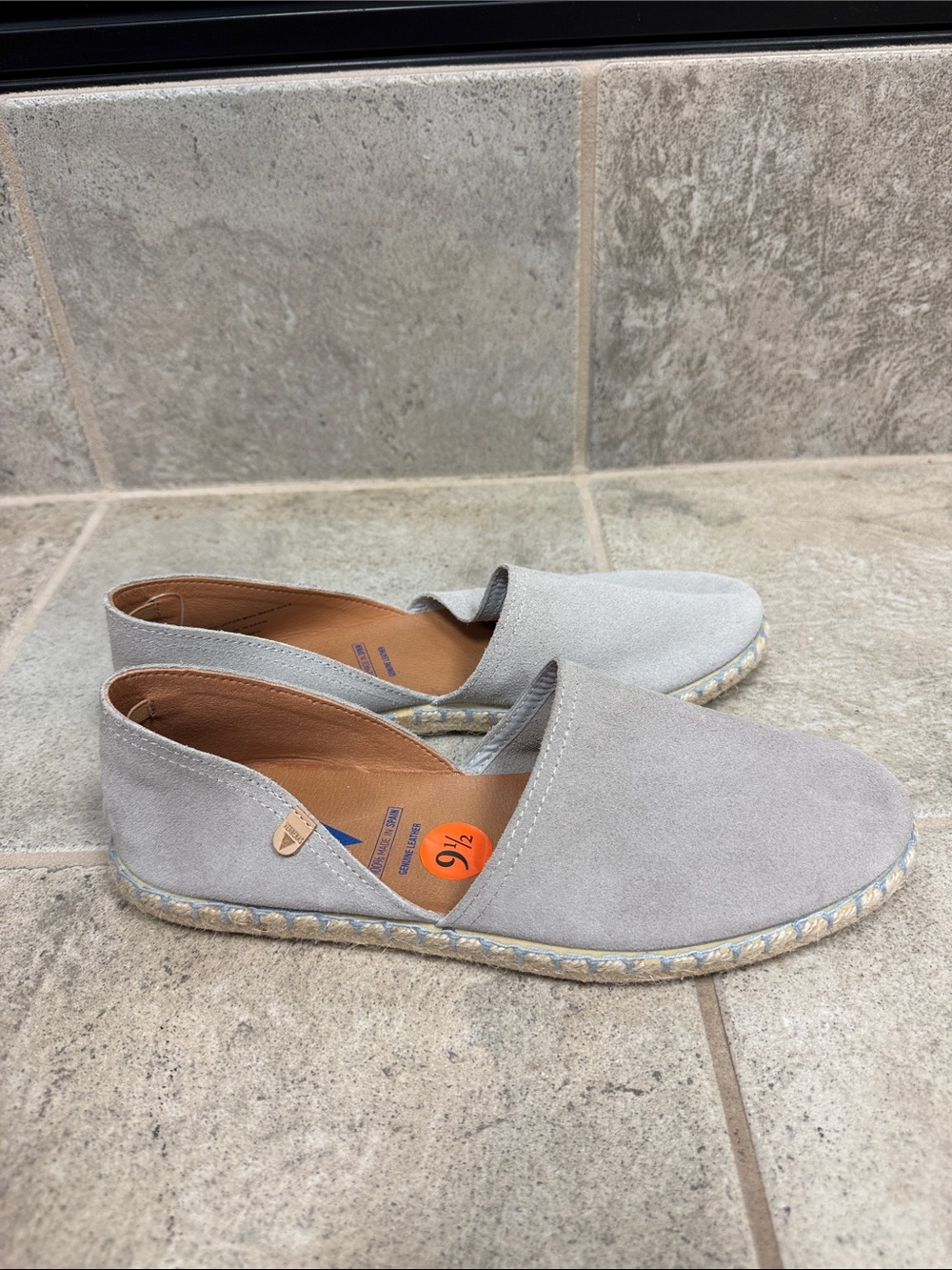 Verbenas Carmen Gray Genuine Suede Slip-On Espadrille Women's Shoe new